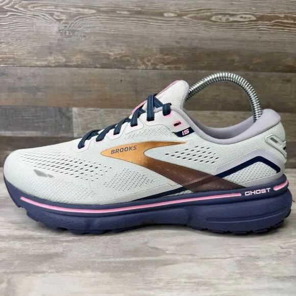 Brooks Ghost 15 Women's Size 8.5 B Blue Pink Running Shoes Sneakers 1203801B492 - Picture 3 of 11